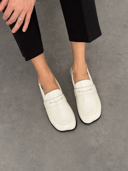 Anatomical barefoot loafers ™️ NikArt, light glossy beige