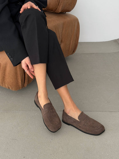 Anatomical barefoot loafers ™️ NikArt, brown suede