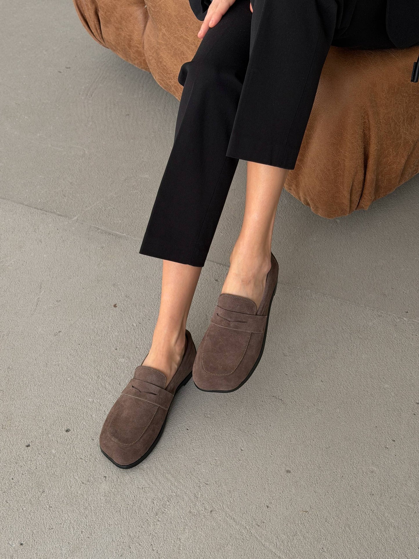 Anatomical barefoot loafers ™️ NikArt, brown suede