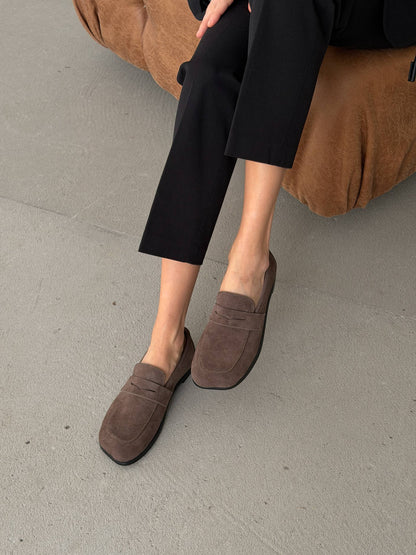 Anatomical barefoot loafers ™️ NikArt, brown suede