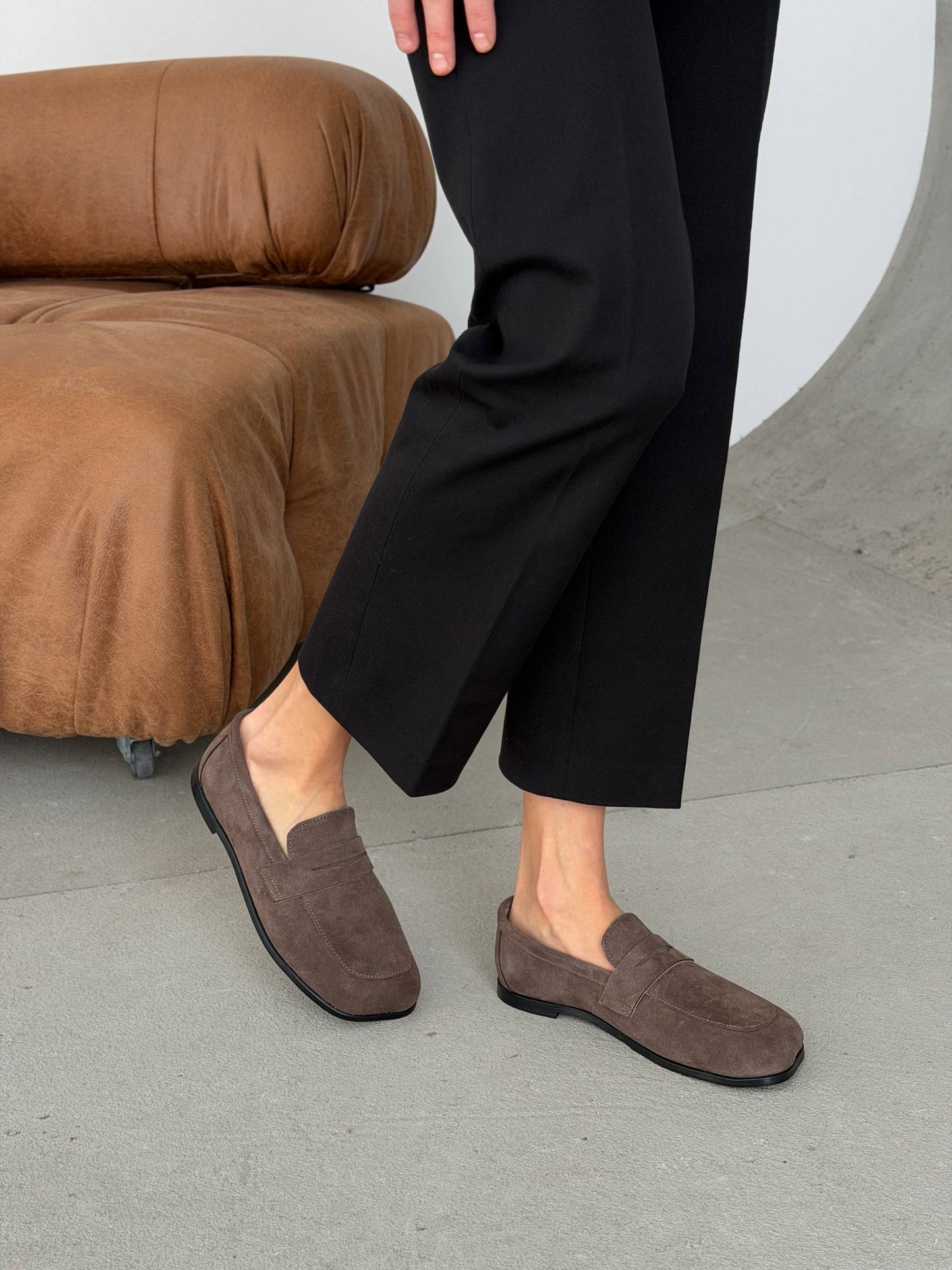 Anatomical barefoot loafers ™️ NikArt, brown suede