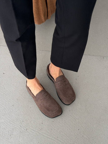 Anatomical barefoot loafers ™️ NikArt, brown suede