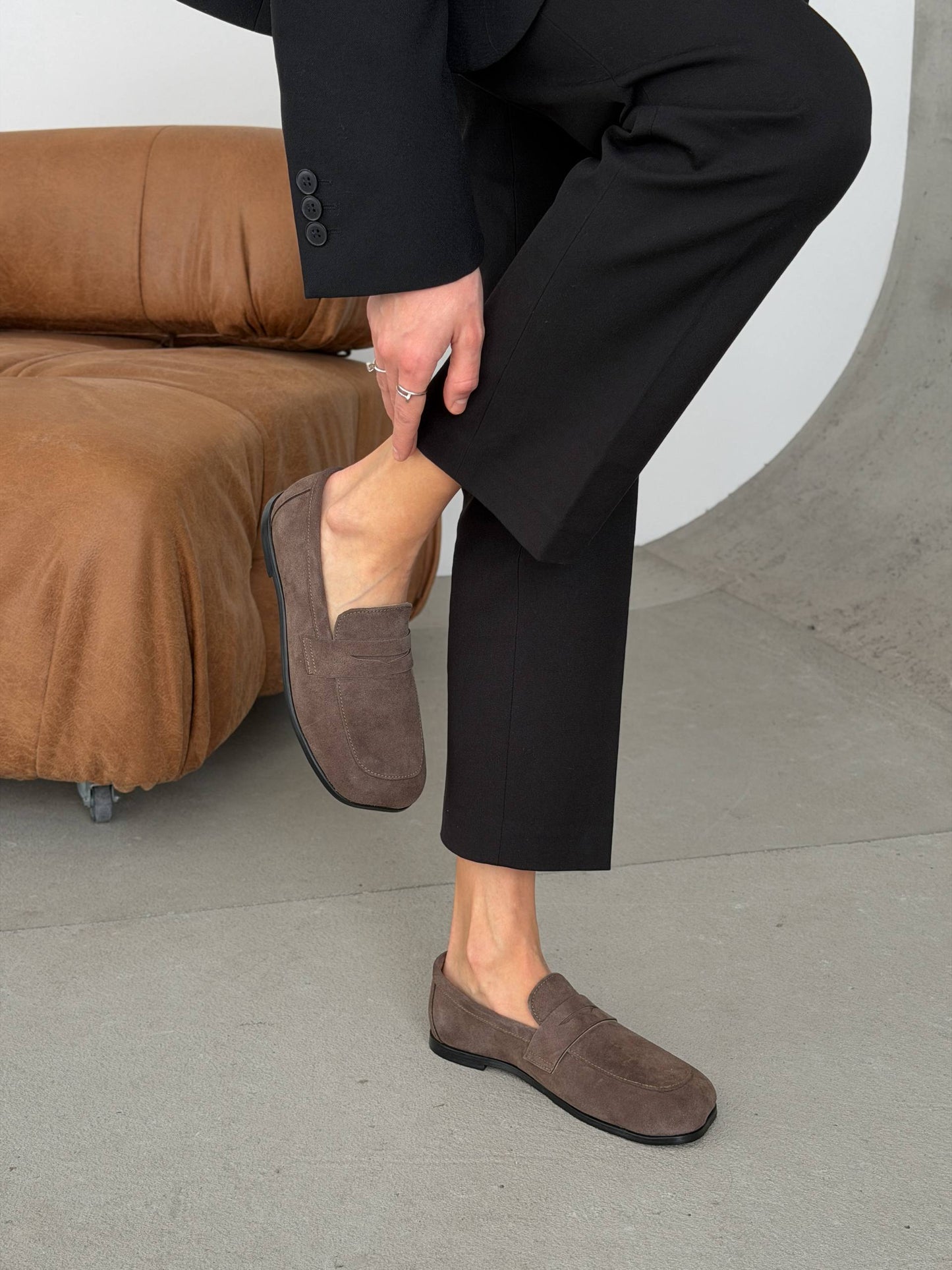 Anatomical barefoot loafers ™️ NikArt, brown suede