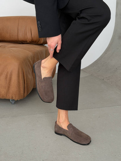 Anatomical barefoot loafers ™️ NikArt, brown suede