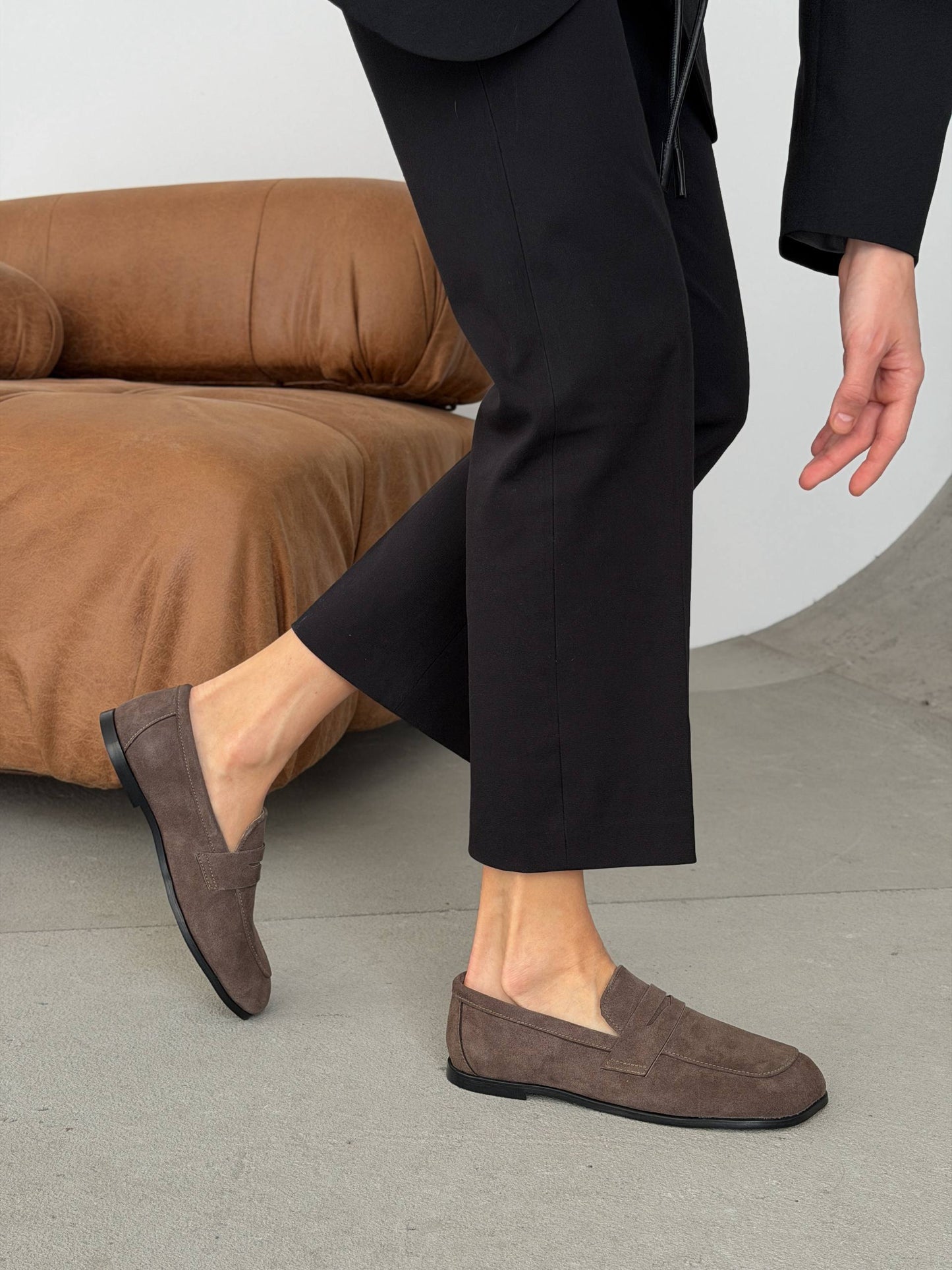 Anatomical barefoot loafers ™️ NikArt, brown suede