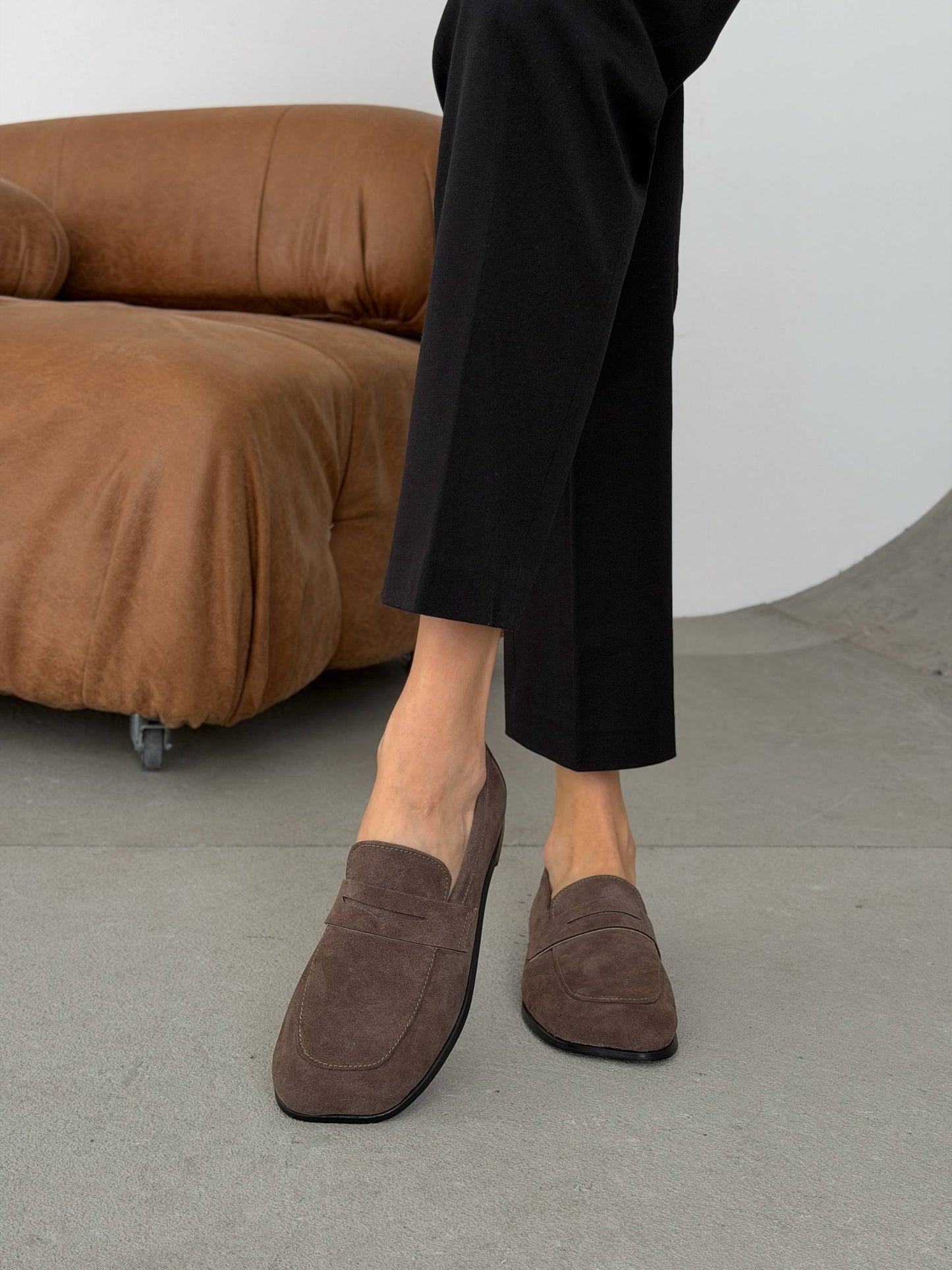 Anatomical barefoot loafers ™️ NikArt, brown suede