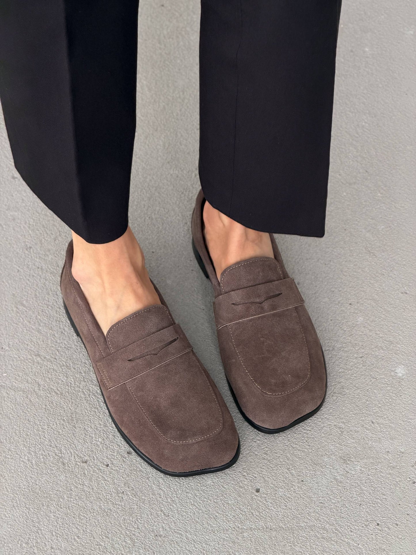 Anatomical barefoot loafers ™️ NikArt, brown suede
