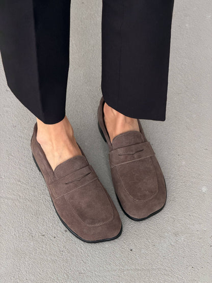 Anatomical barefoot loafers ™️ NikArt, brown suede
