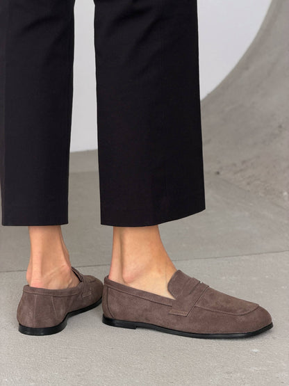 Anatomical barefoot loafers ™️ NikArt, brown suede