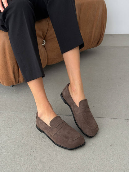 Anatomical barefoot loafers ™️ NikArt, brown suede