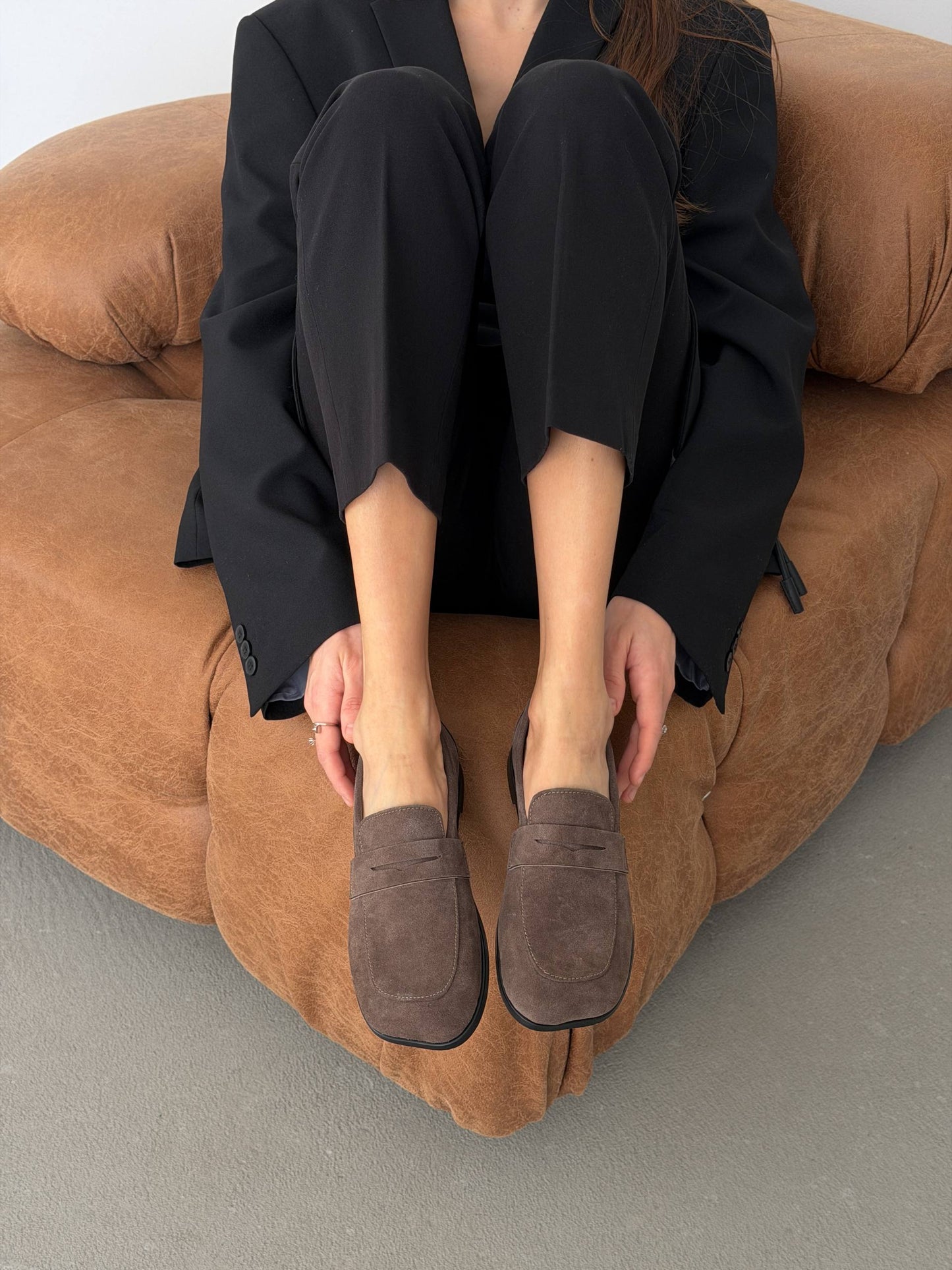 Anatomical barefoot loafers ™️ NikArt, brown suede