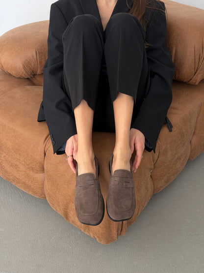 Anatomical barefoot loafers ™️ NikArt, brown suede