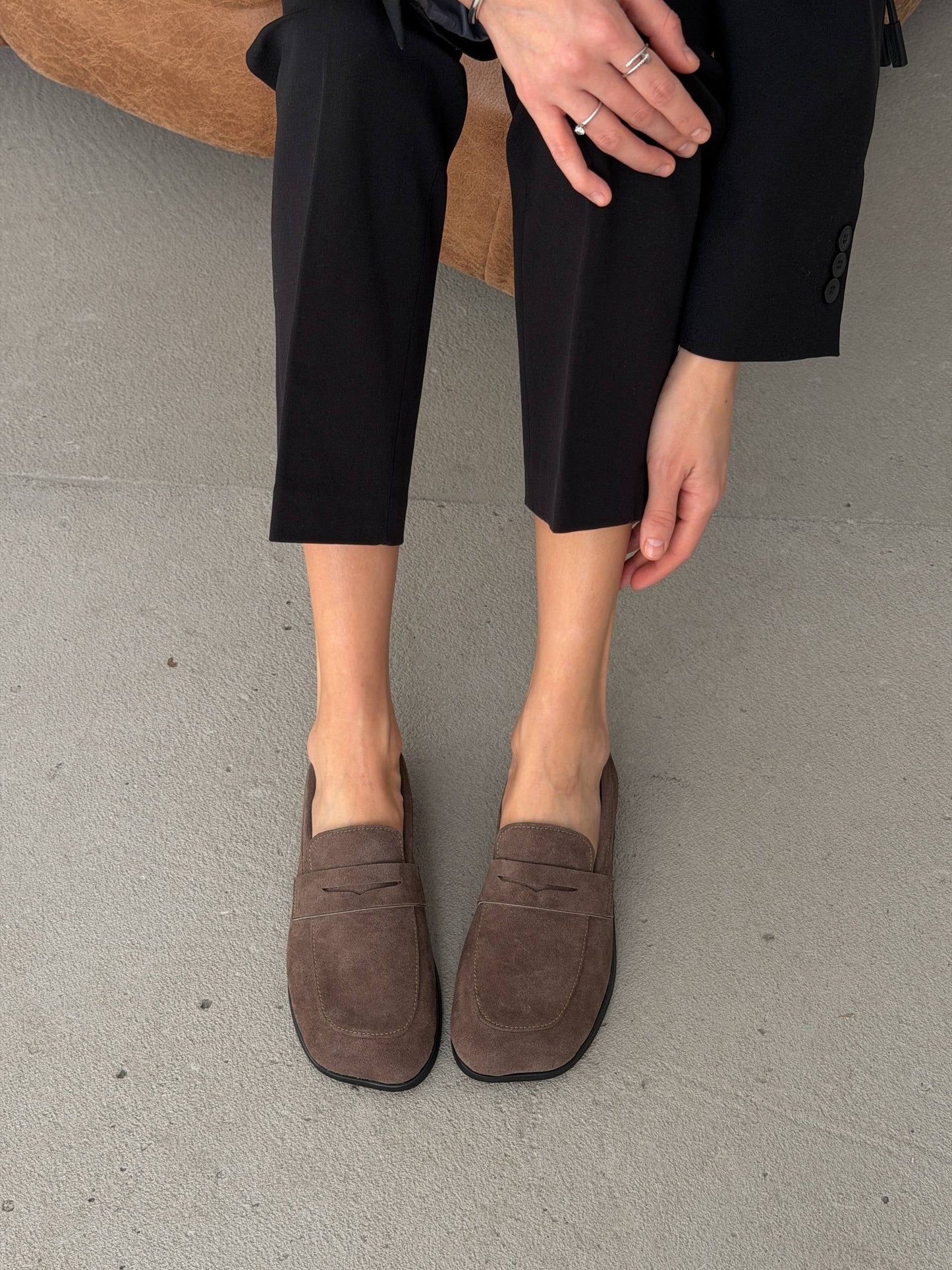 Anatomical barefoot loafers ™️ NikArt, brown suede
