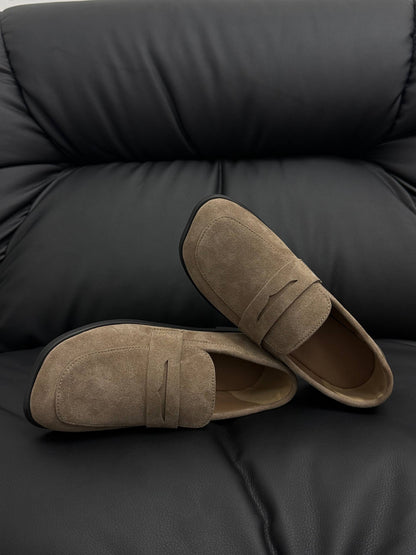 Anatomical barefoot loafers NikArt, mocha suede