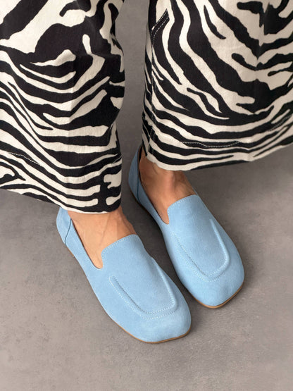 Anatomical barefoot loafers ™️ NikArt, light blue