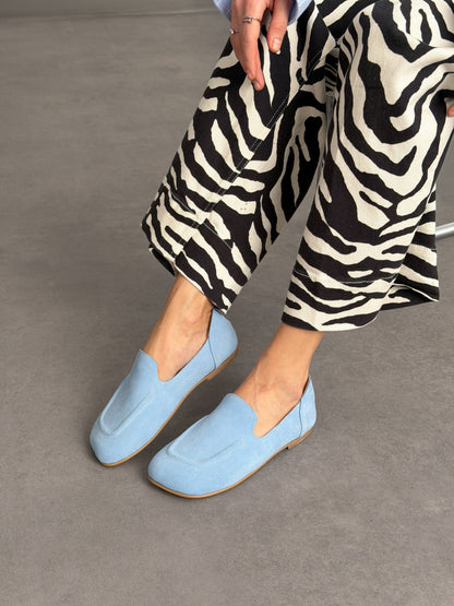 Anatomical barefoot loafers ™️ NikArt, light blue
