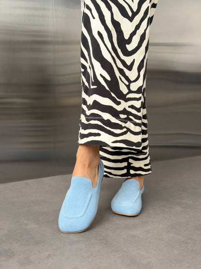 Anatomical barefoot loafers ™️ NikArt, light blue