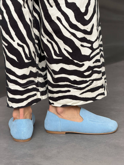 Anatomical barefoot loafers ™️ NikArt, light blue