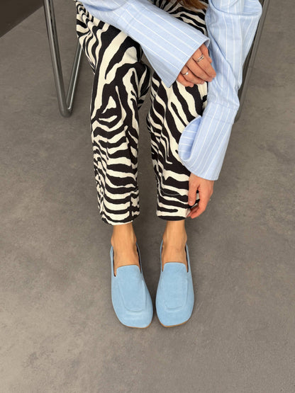 Anatomical barefoot loafers ™️ NikArt, light blue