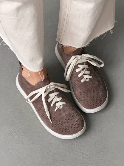 Мокасини barefoot з наскрізною перфорацією, коричневий