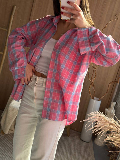 Shirt with stones made of natural fabric