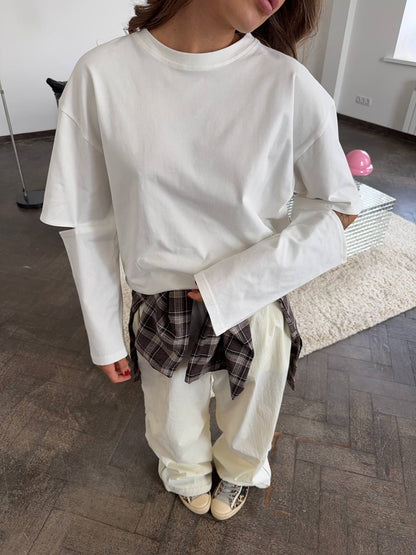 Longsleeve oversize z akcentowanymi rękawami