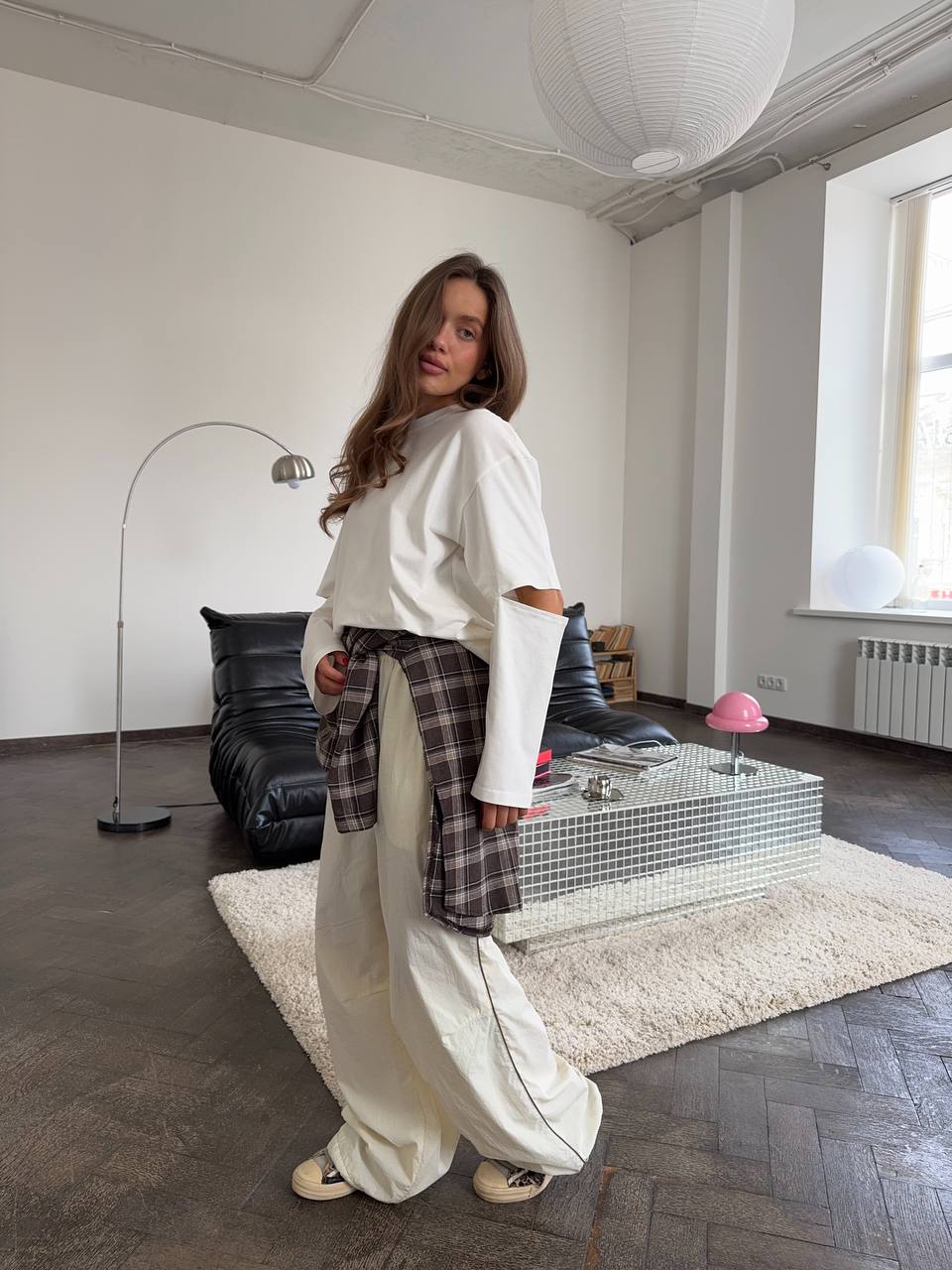 Longsleeve oversize z akcentowanymi rękawami