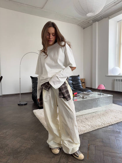 Longsleeve oversize z akcentowanymi rękawami