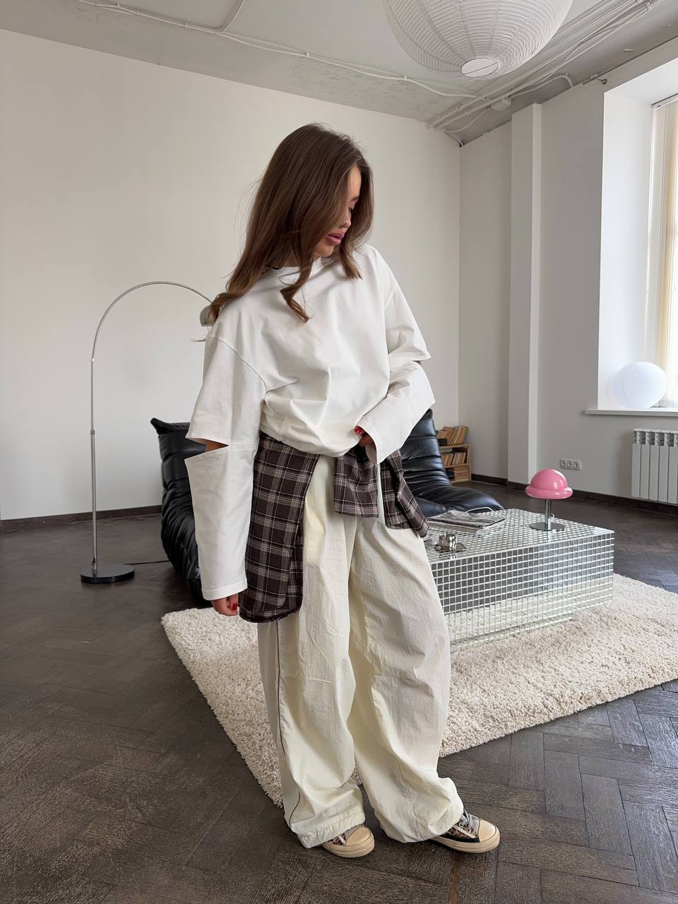 Longsleeve oversize z akcentowanymi rękawami