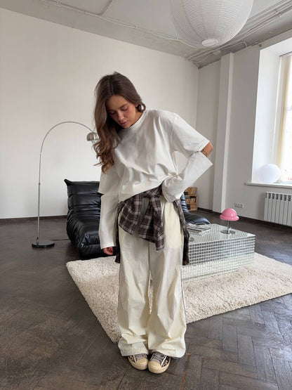 Longsleeve oversize z akcentowanymi rękawami