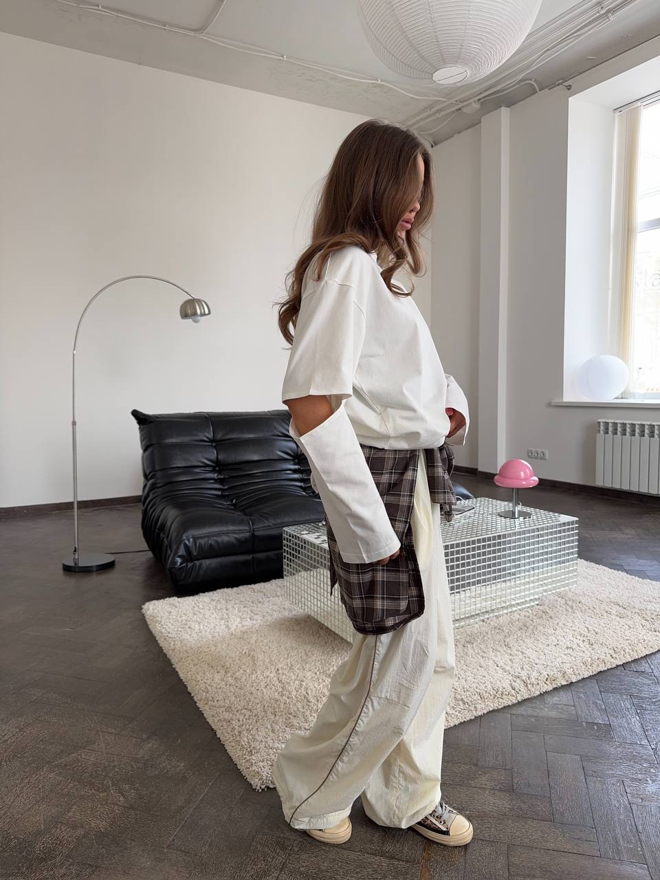 Longsleeve oversize z akcentowanymi rękawami
