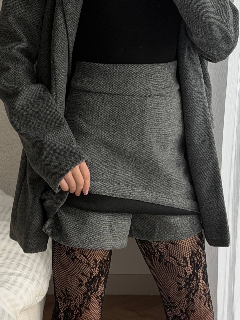 Cashmere suit: (jacket + skort)