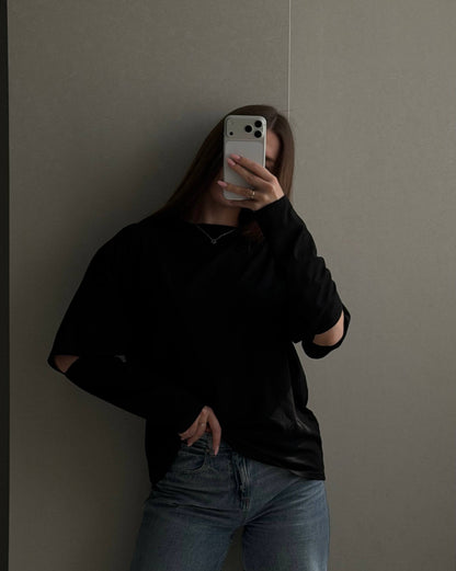 Longsleeve with accent sleeves