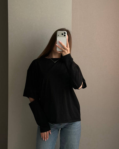 Longsleeve with accent sleeves