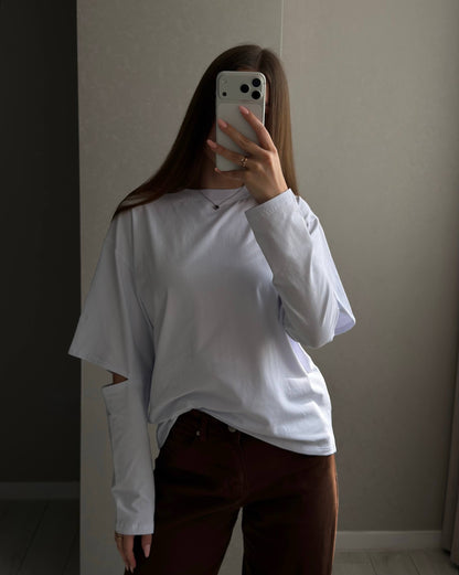 Longsleeve with accent sleeves