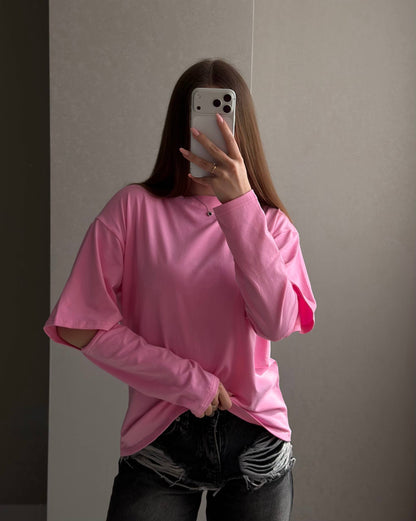 Longsleeve with accent sleeves