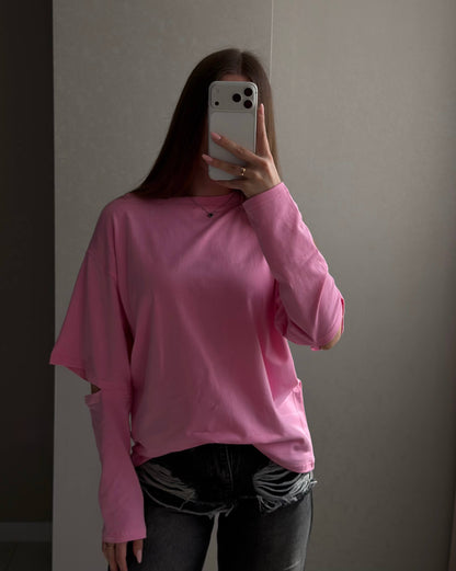 Longsleeve with accent sleeves