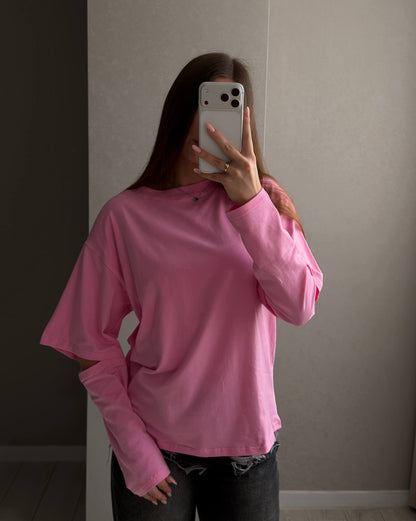 Longsleeve with accent sleeves