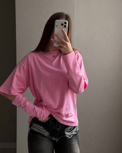 Longsleeve with accent sleeves