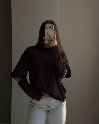 Longsleeve with accent sleeves