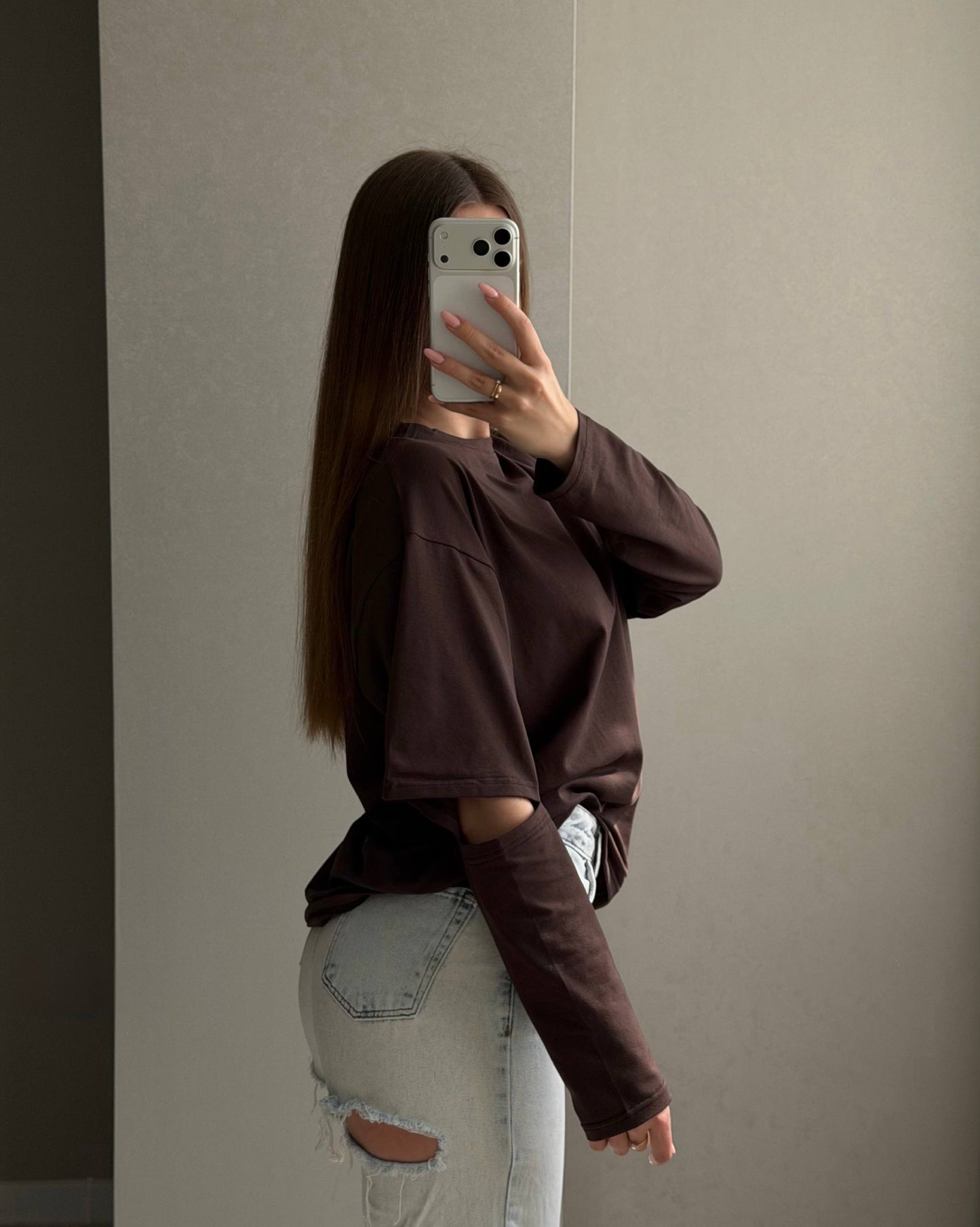 Longsleeve with accent sleeves