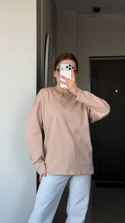 Лонгслів вільний, беж