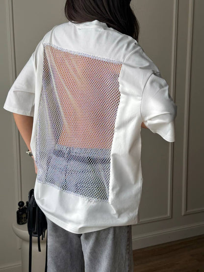 T-shirt z odkrytymi plecami