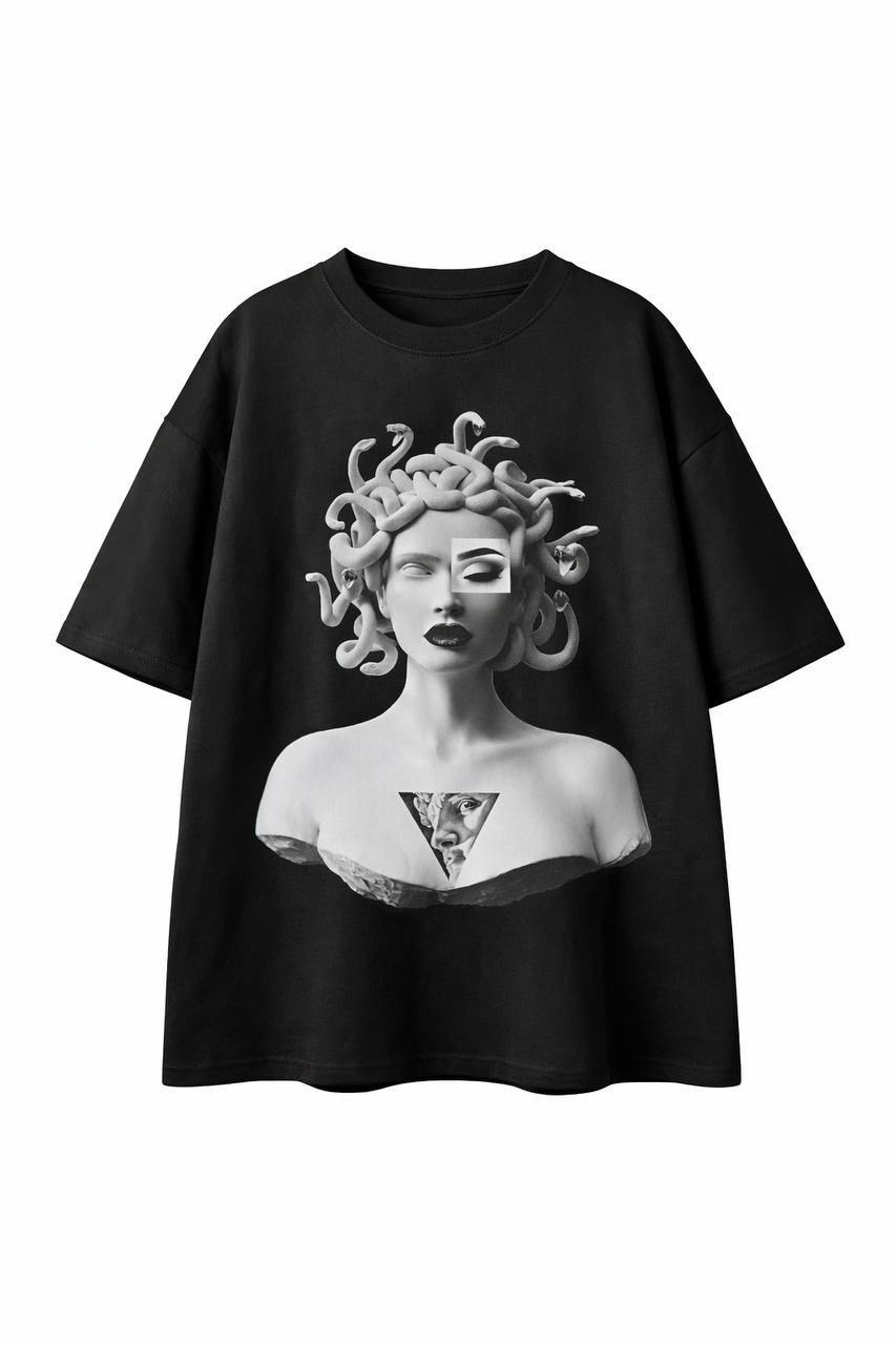 Koszulka oversize z różnym nadrukiem (1)