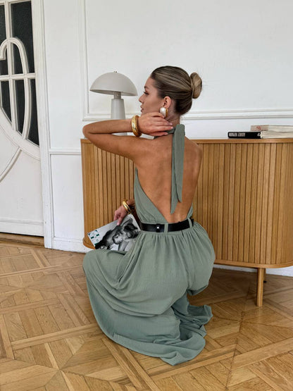 Stylish jumpsuit + belt