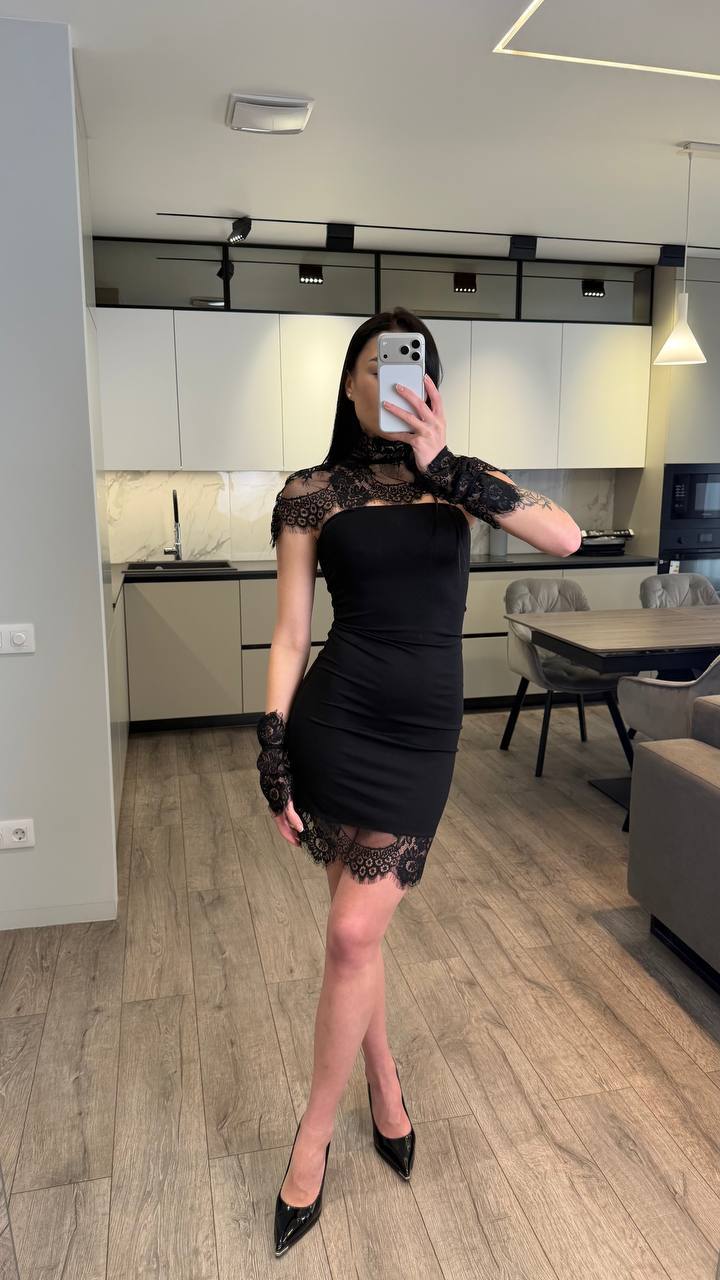 Dress + collar + decorative cuffs