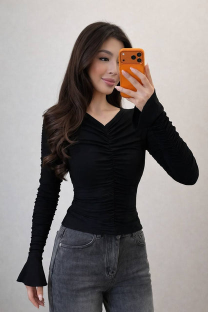 Jacket made of natural elastic viscose jersey