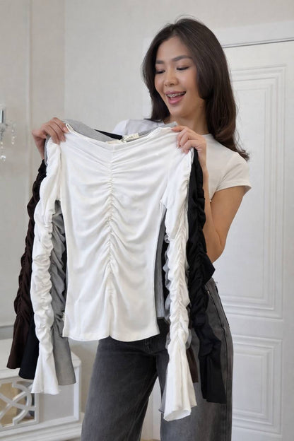 Jacket made of natural elastic viscose jersey