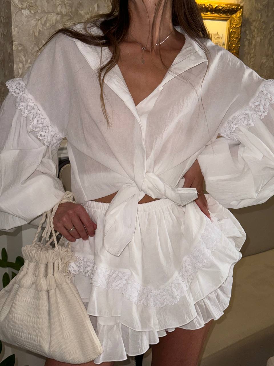 Костюм: ( спідниця-шорти + сорочка )