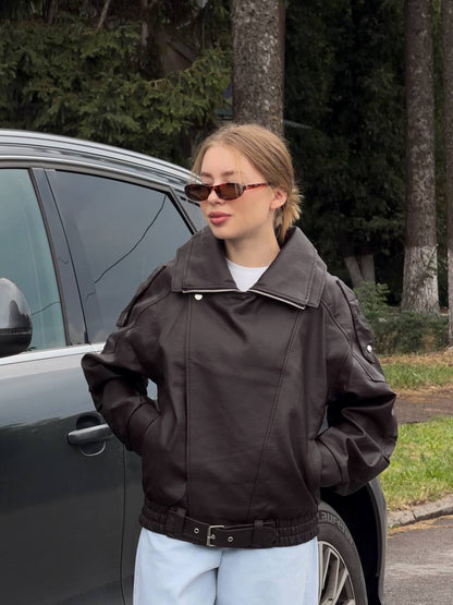 Faux Leather Biker Jacket